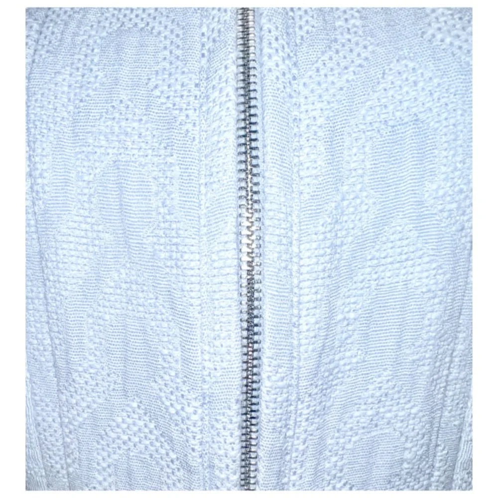 KARL LAGERFELD PARIS WOMEN’S BLUE ZIPPER BLAZER SUIT JACKET - Picture 5 of 9